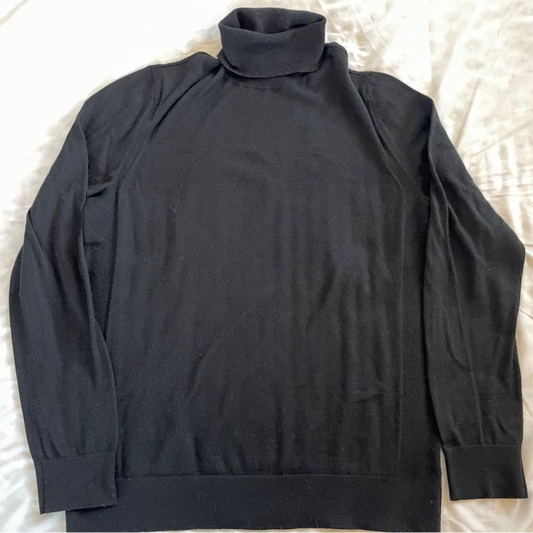Express Men’s Black Merino Wool Blend Turtleneck Sweater - XL