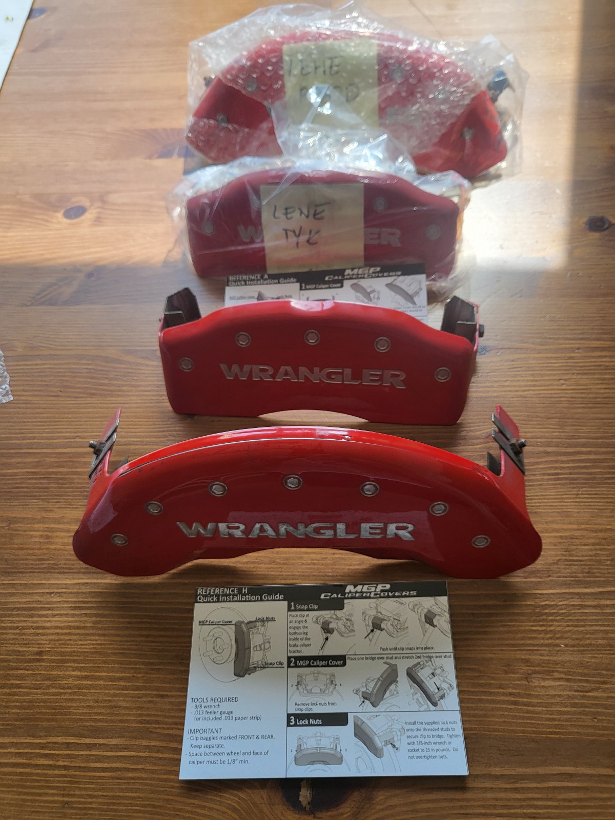 Caliper covers jeep wrangler 2018-2022 used 2 months like new