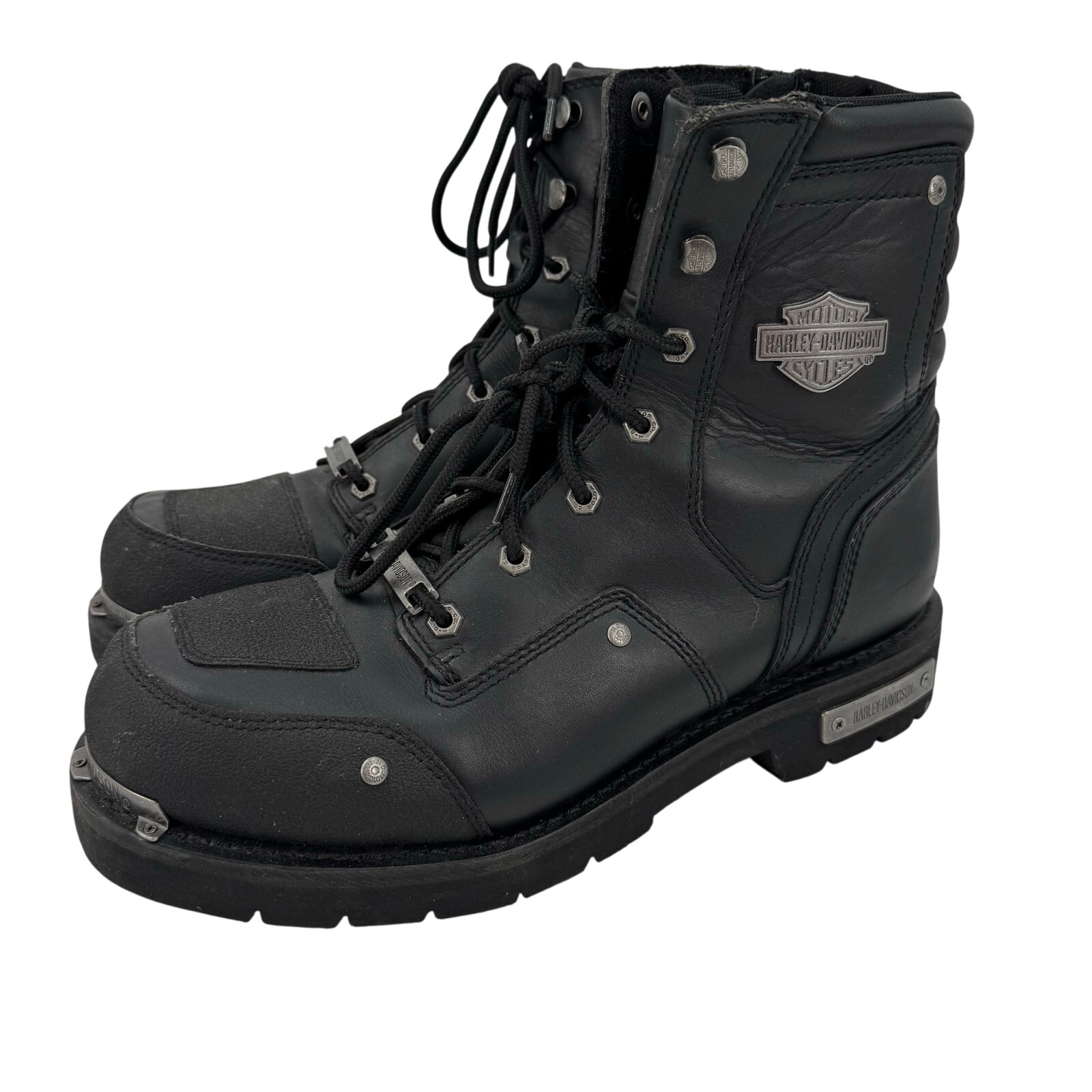 Harley- Davidson Mens Lockwood 7.5 inch black leather motorcycle riding boots
