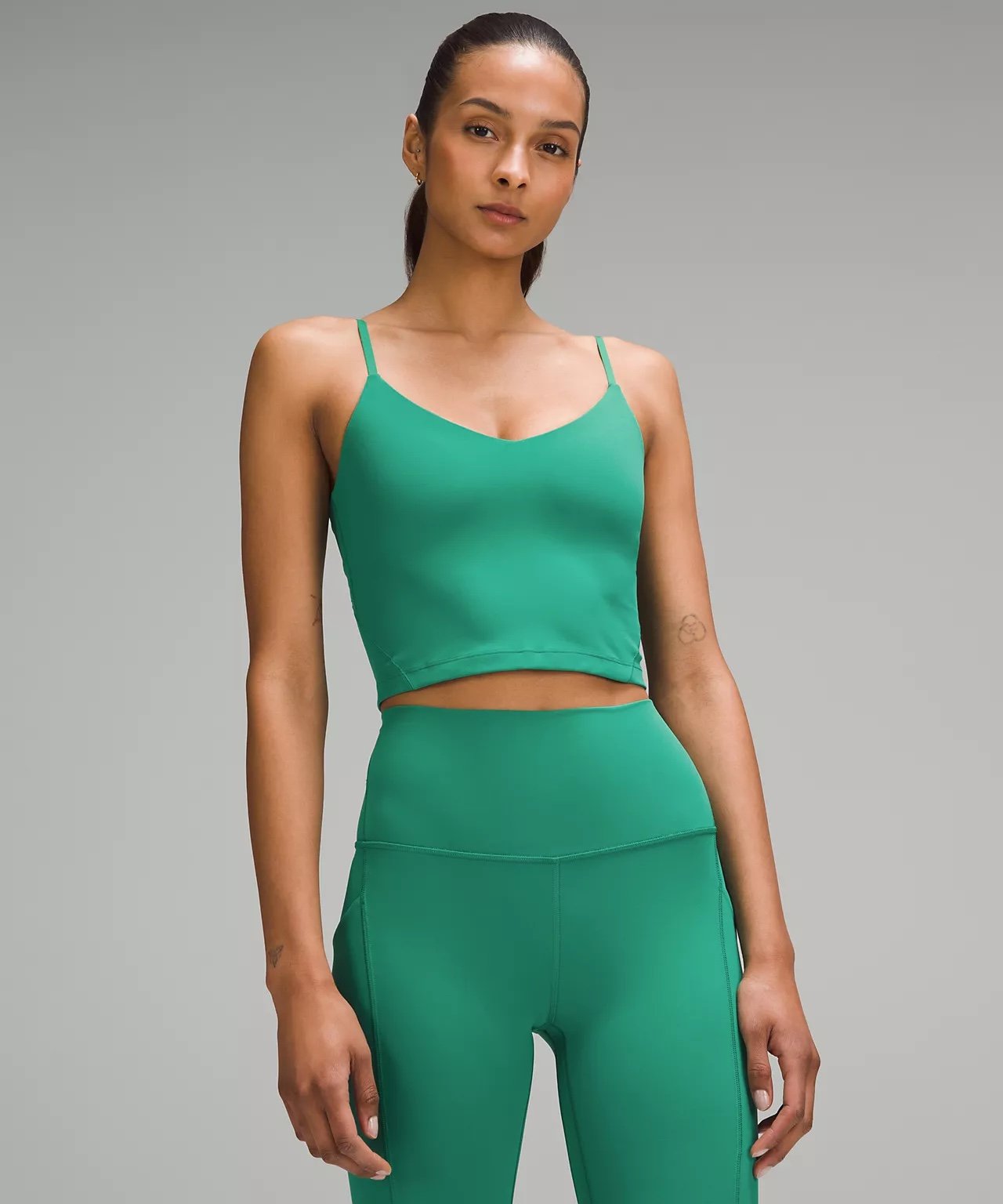 Lululemon Size 0 lululemon Align™ Cropped Cami Tank Top A/B Cup, Cascadia Green