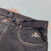Vintage 90s y2k baggy jeans shorts jorts kikwear black wide leg rave skater 36