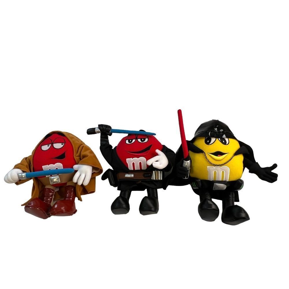 M&M's Star Wars Plush Lot 12 14 Vader Anakin Obi Wan Kenobie Christmas Gifts