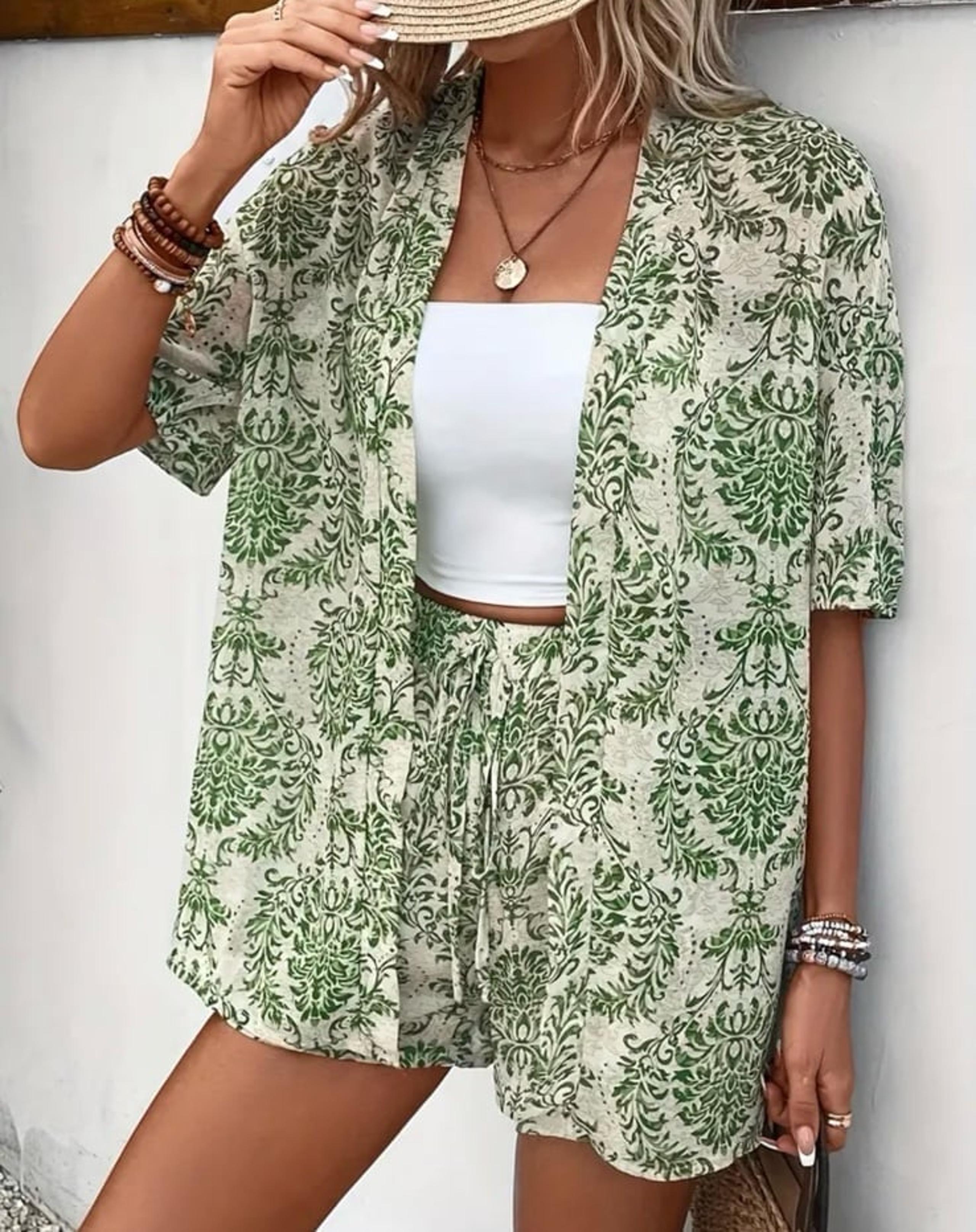 Women’s Two-Piece Lightweight Floral Summer Set