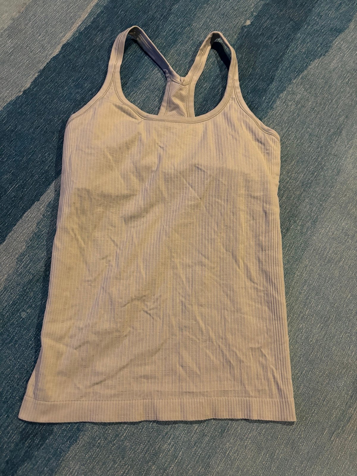 Lululemon Womens Ebb To Street Racerback Tank Built In Bra Size 8 Running Yoga