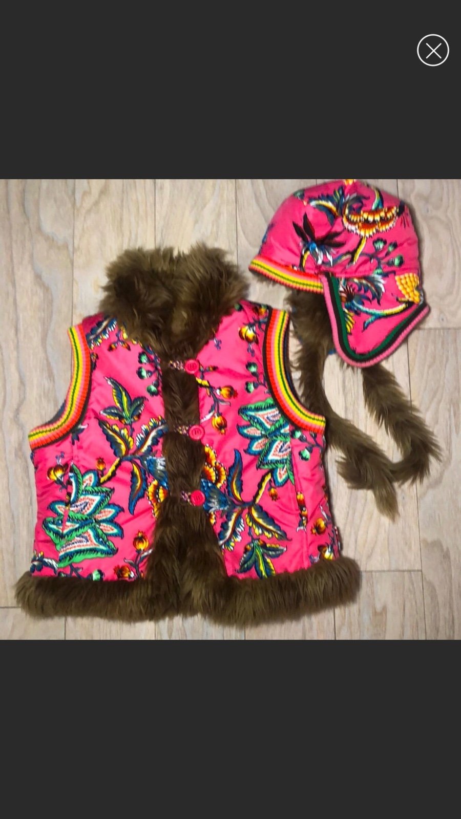 Oilily girls 7y: Russian style hat, vest