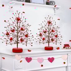 NEW 2 Pack Valentines Day Tree Valentine's Day Decoration,15 Inch