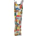 Tahari Brushstroke Canvas Print Maxi Dress M NWT