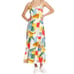 Tahari Brushstroke Canvas Print Maxi Dress M NWT
