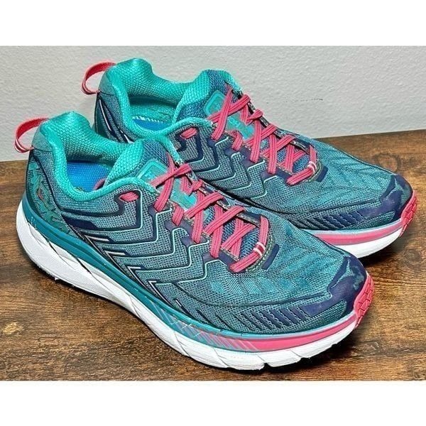 Hoka One One Clifton 4 1016724 BCCM Blue Running Women's Shoes Sneakers Size 10.