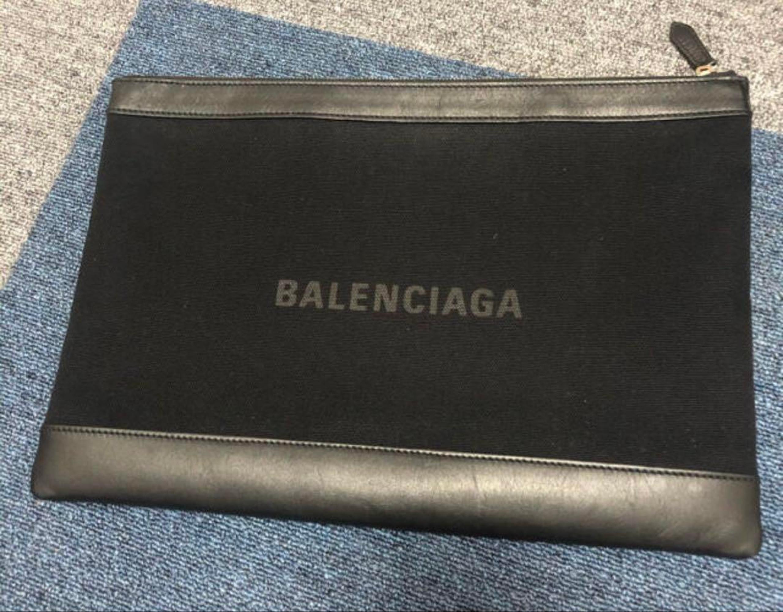 BALENCIAGA Black Clutch Bag