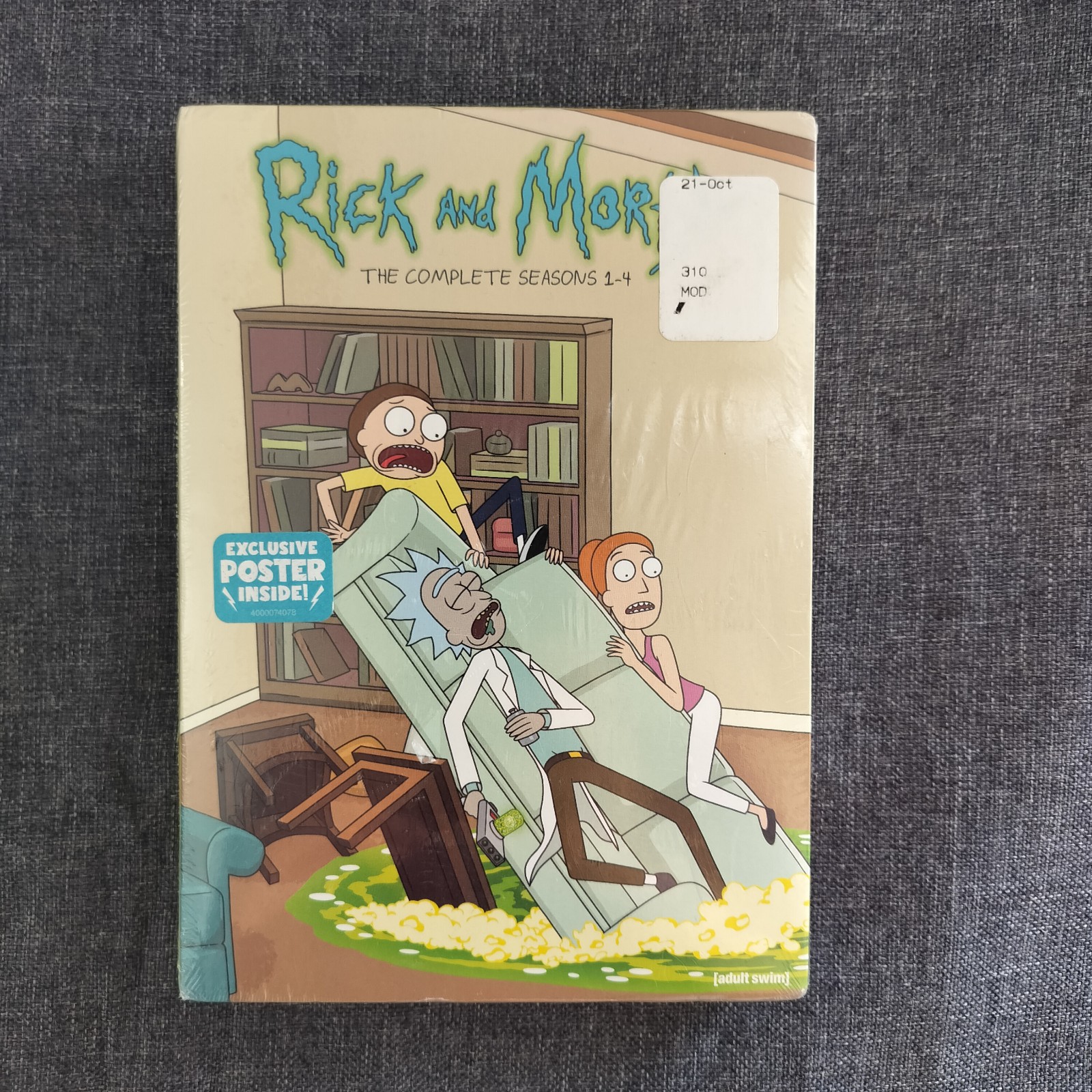 NEW Rick and Morty Seasons 1-4 DVD Set Includes Free Poster Adult Swim