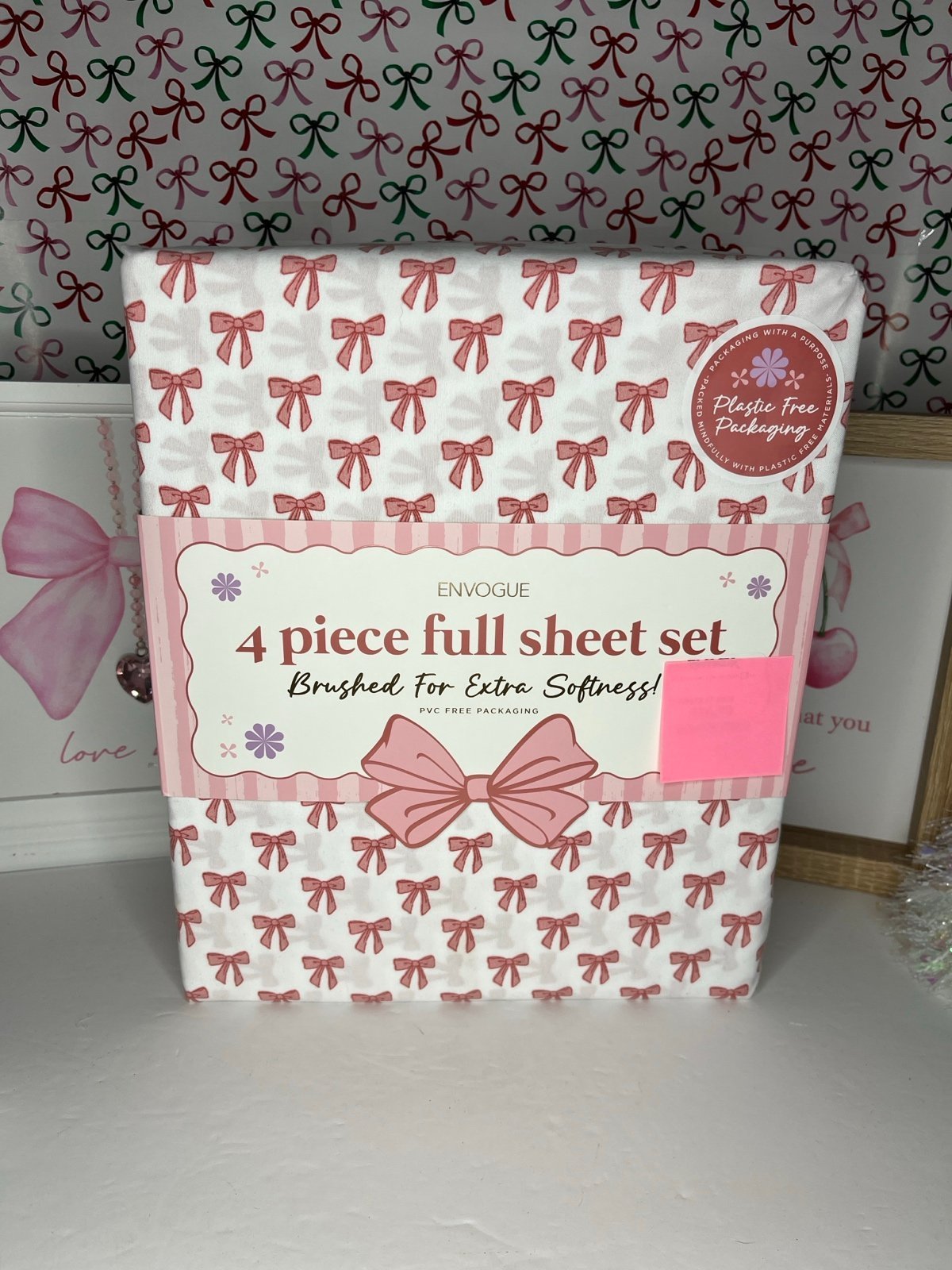 EnVogue Coquette Pink Bow Sheets