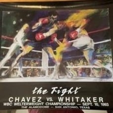 the fight WBC WELTERWEIGHT CHAMPIONSHIP Chavez Vs Whitaker Original POSTER 25x31