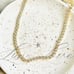 KENDRA SCOTT Emery Gold Tennis Necklace In White Crystal NWT