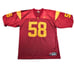Nike Jersey Mens USC Trojans Number 58 Red University Southern California LARGE