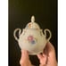 Vtg Porcelain German GKC Bavaria Coffee Pot Creamer Sugar Set Floral Gold Gilded