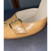 Sergio Rossi Beige Tan Peep Toe D’Orsay Buckle Accented Stiletto Pumps Size 8.5
