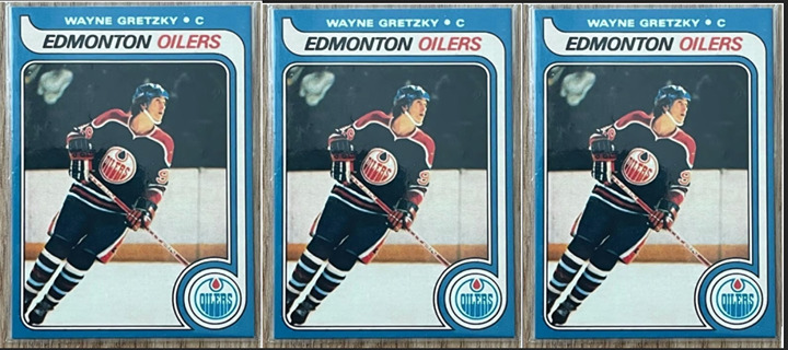(3) x Wayne Gretzky RC Rookie RP Reprint Cards mint