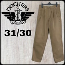 DOCKERS EUROPE 2-Tuck Chino Pants 31/30 Beige
