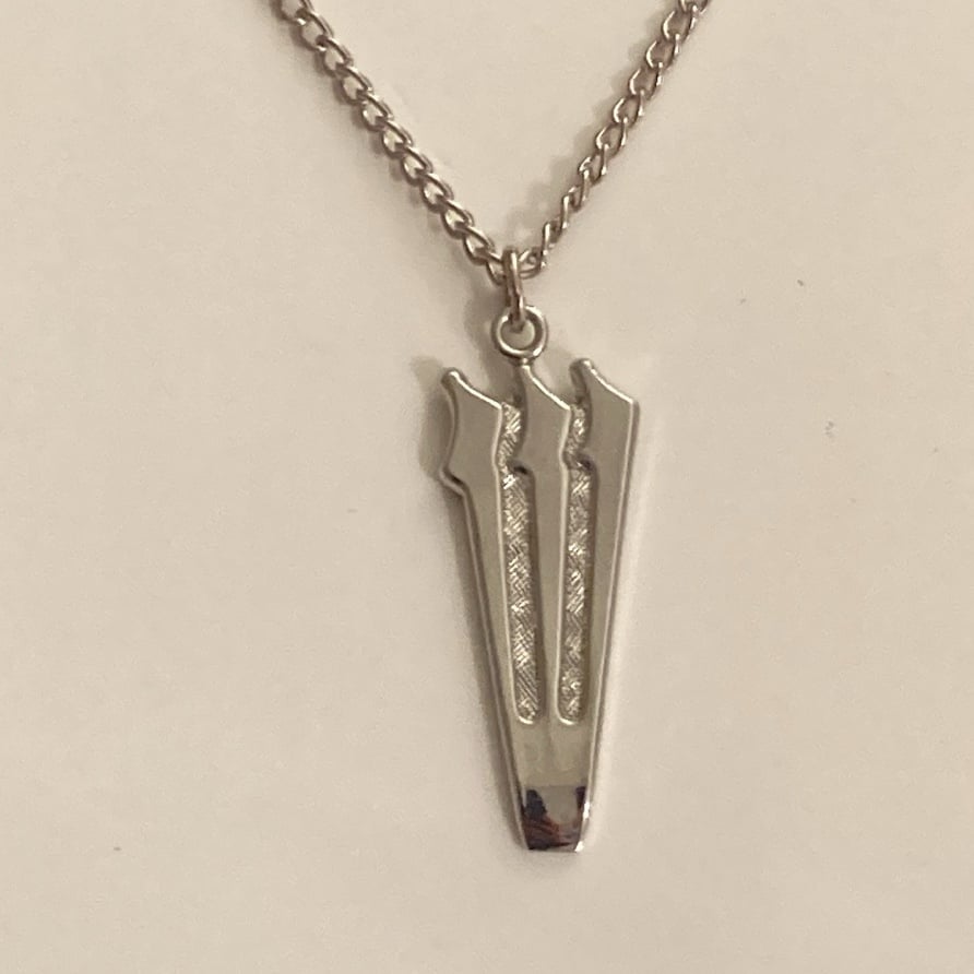 Hebrew “ Shin” 18” Silvertone Necklace; Unisex