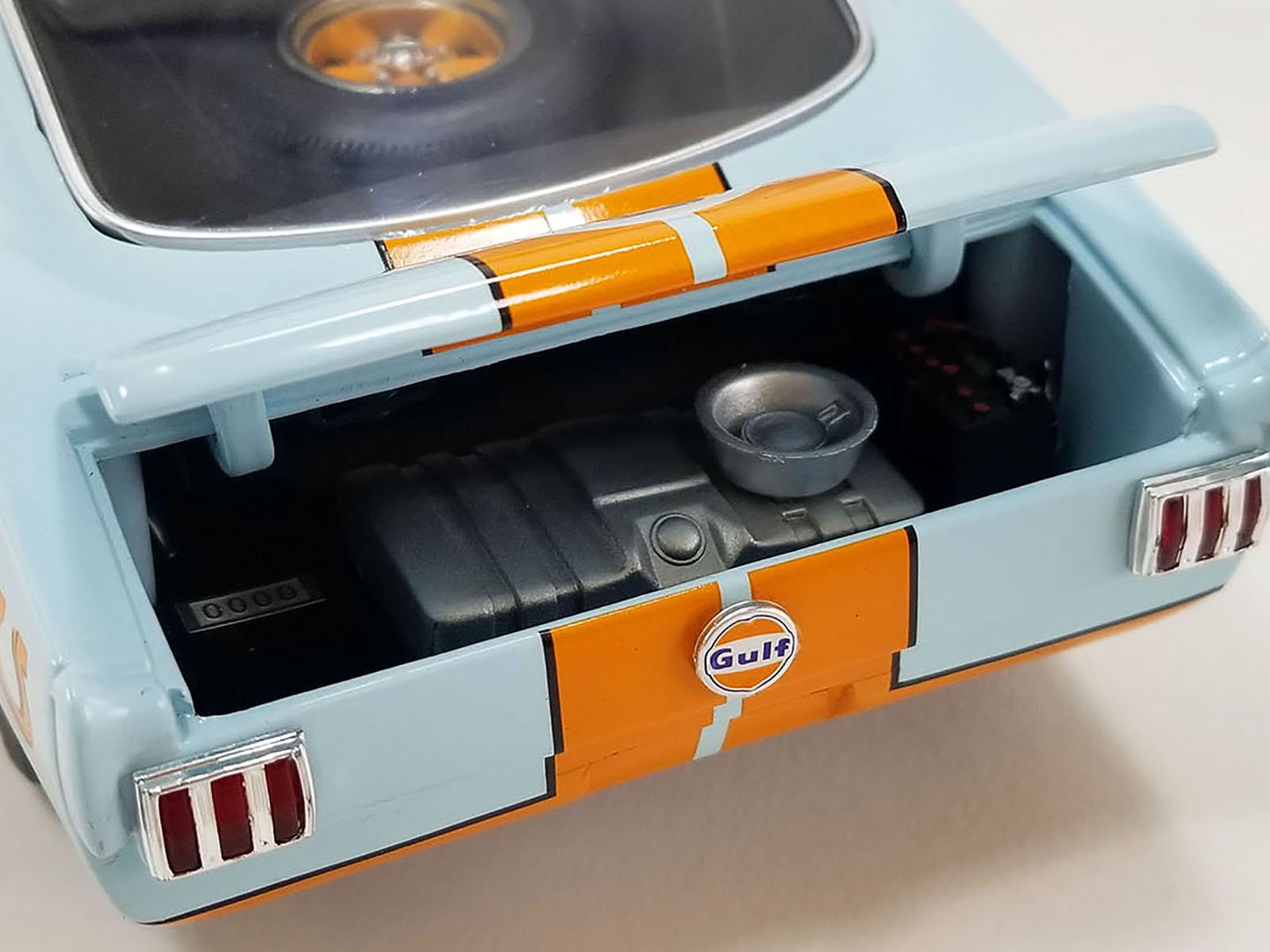 1965 Shelby GT350R #6 Light Blue with Orange Stripes Gulf Racing Tribute Limit