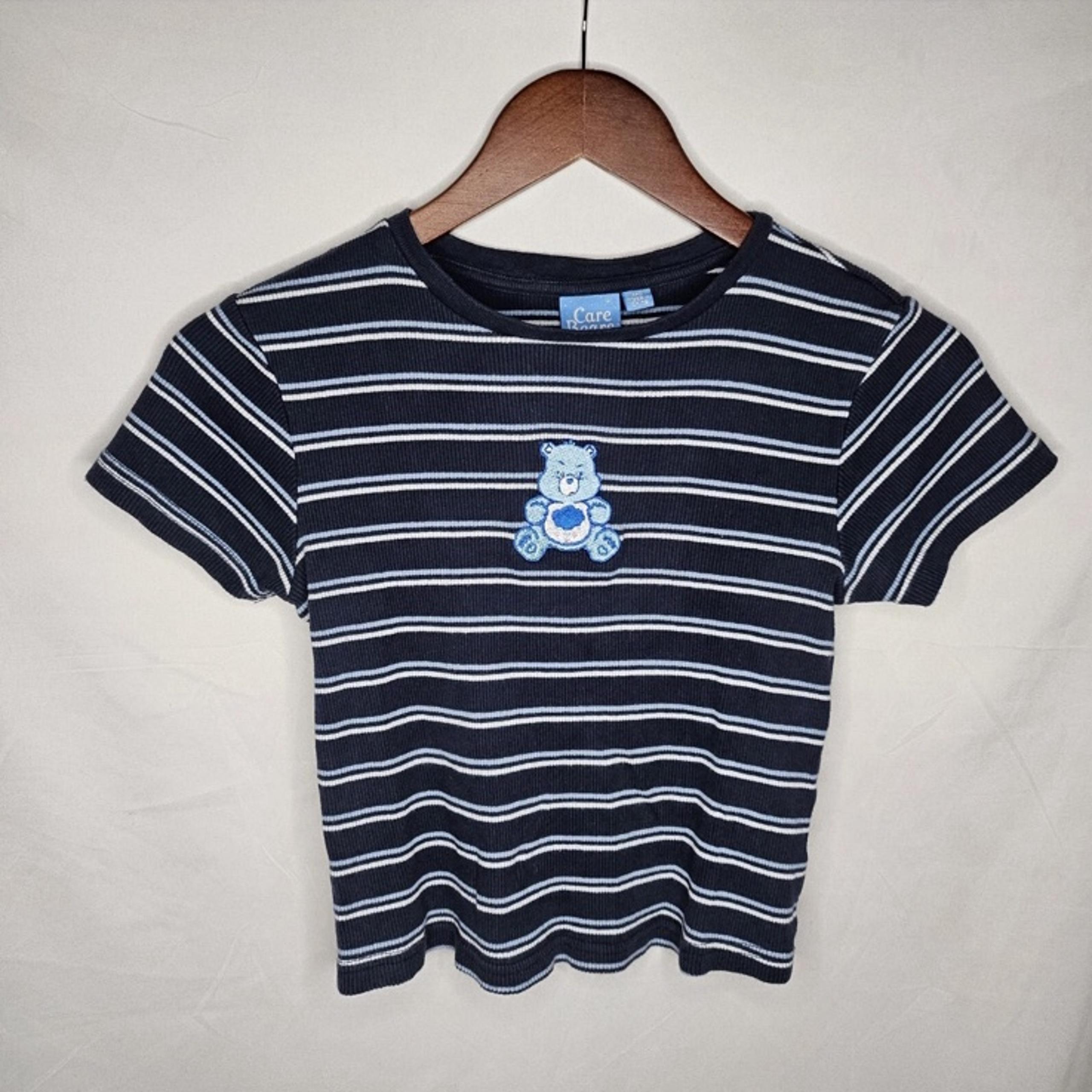 Care Bears Women's Blue & Navy T-shirt Grumpy embroidered Care bears Tee XS/S