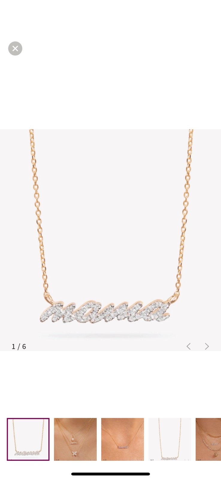 Hey Mama diamond necklace