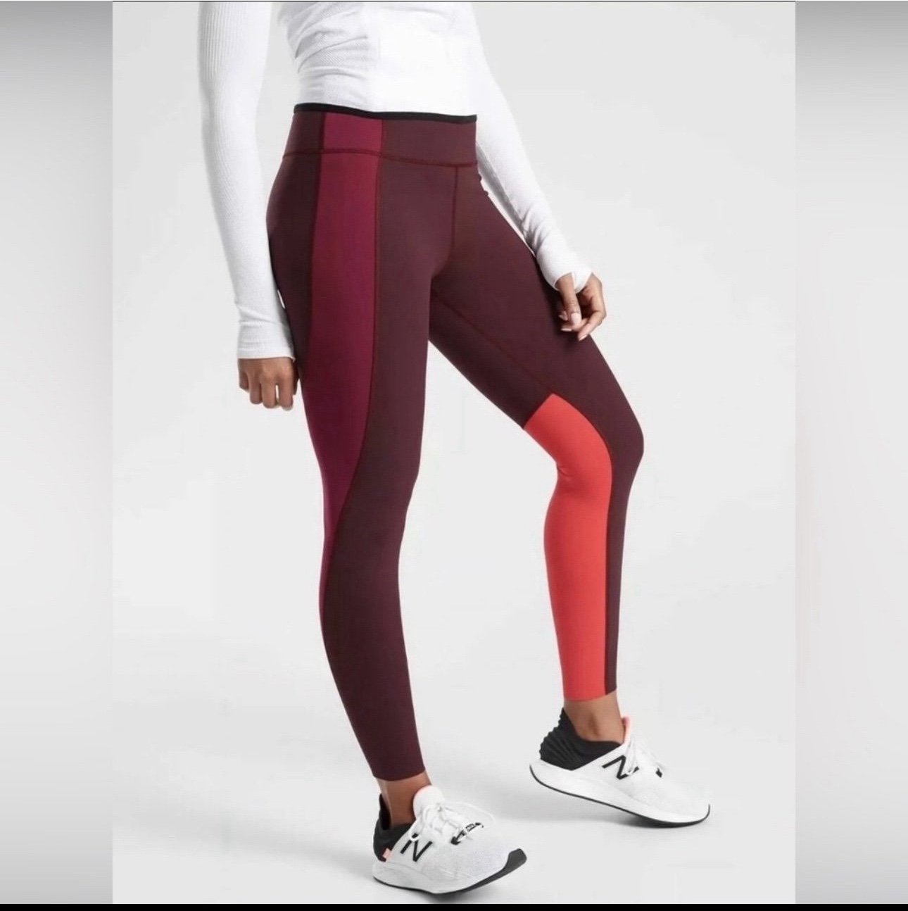 XS Athleta Asym Colorblock leggings New