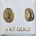 Guadalupe 14k gold earring 14k oro