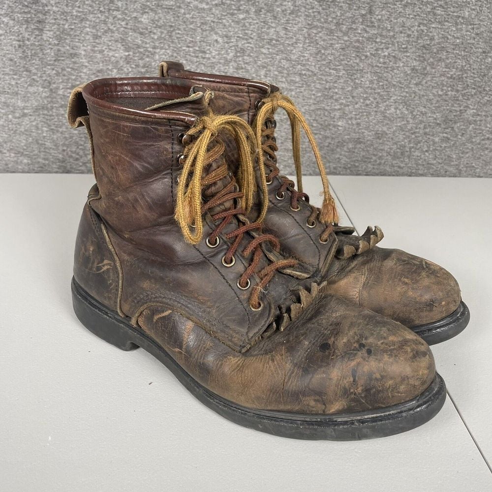 Red Wing Boots Size 10 Logger Steel Toe Leather Work Narrow Toe