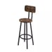 3 Piece Bar Table Set Counter Height Kitchen Table with 2 Bar Stools Brown