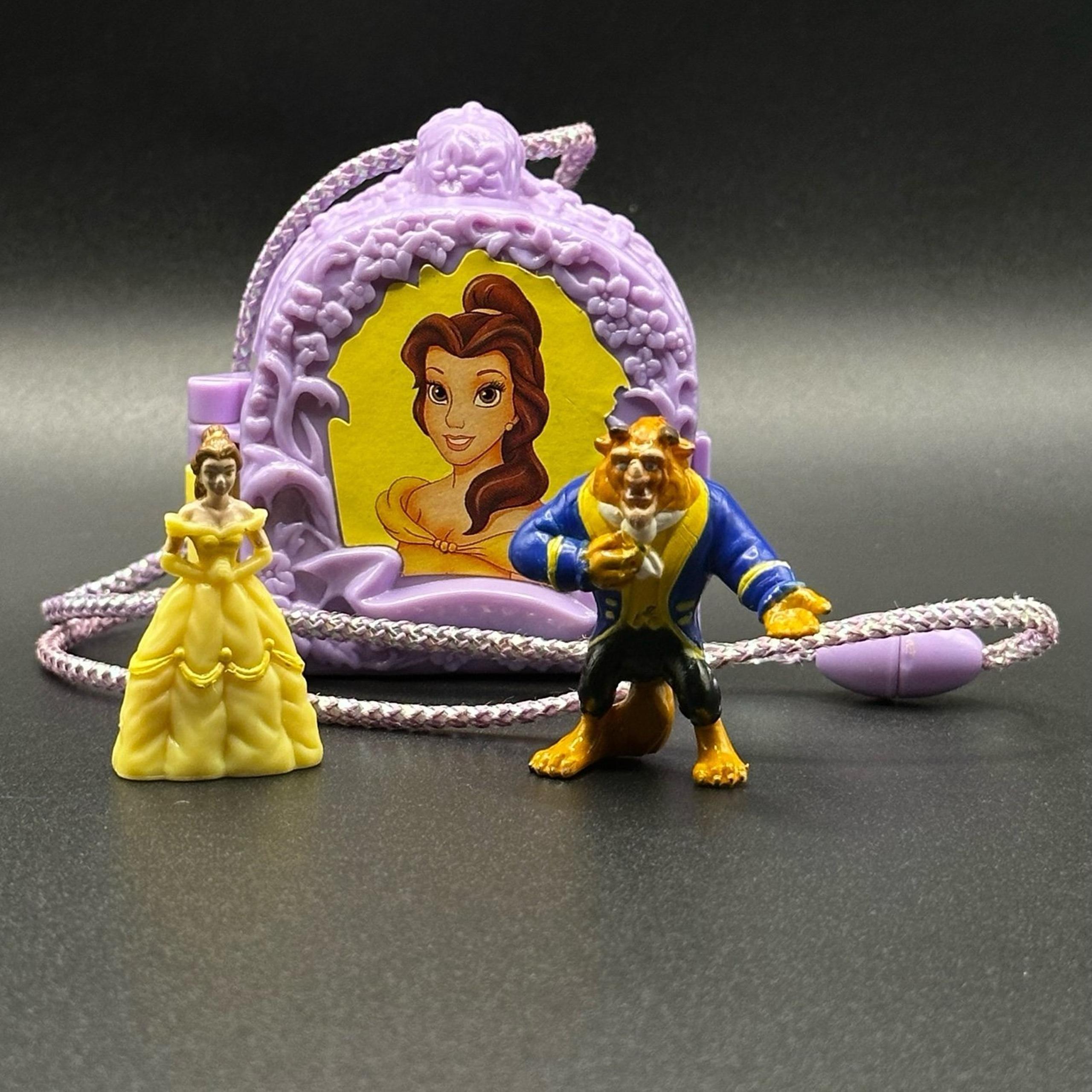 Vintage Disney's Beauty And The Beast - Once Upon A Time Locket - Mattel 1990s
