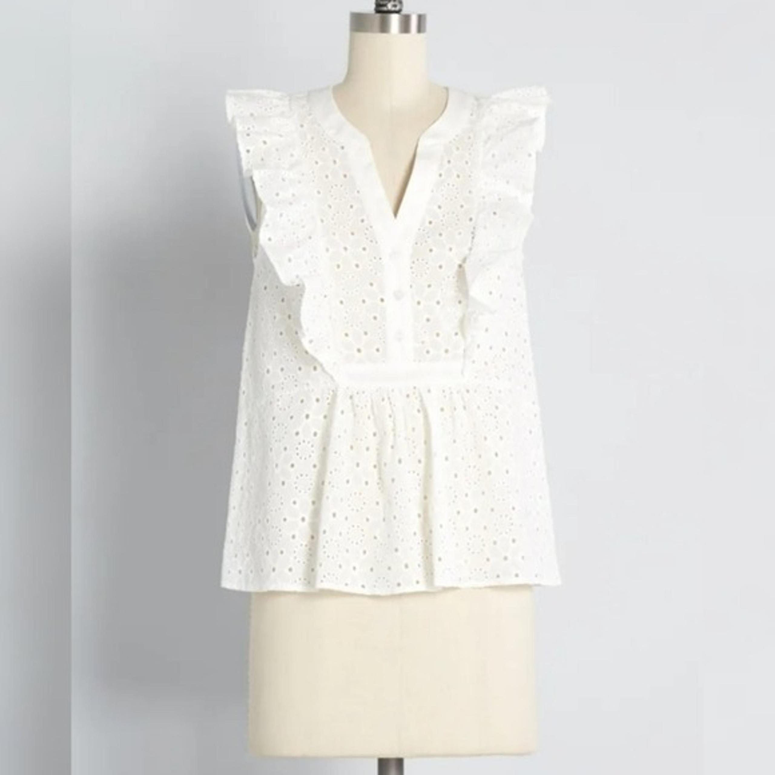 Modcloth Rodeo Doll Eyelet Embroidered Blousen Plus Size 3X