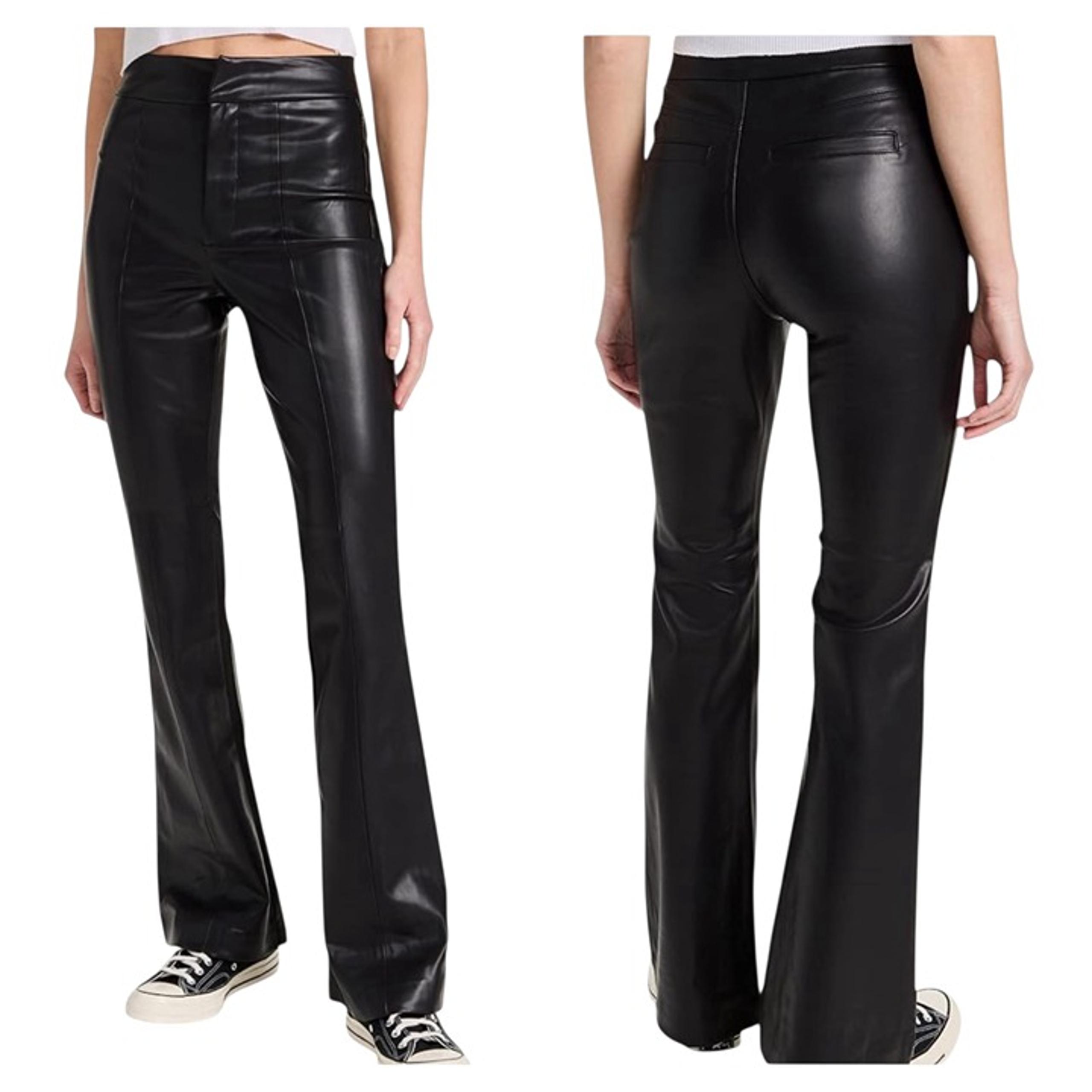 Blank NYC Vegan Leather High Rise Pants Black Size 26 NWT