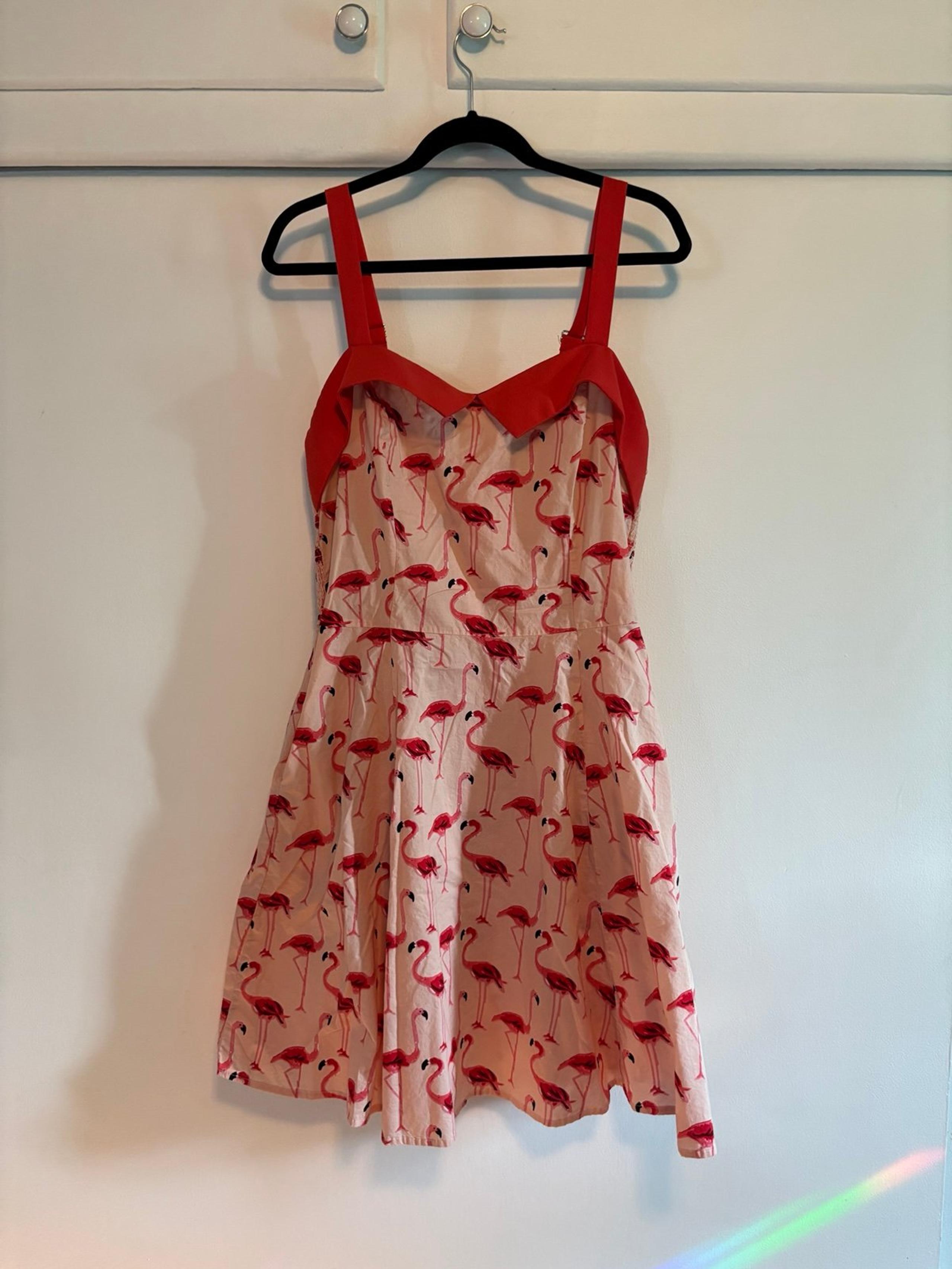 50’s Inspired Flamingo Dress (1X)
