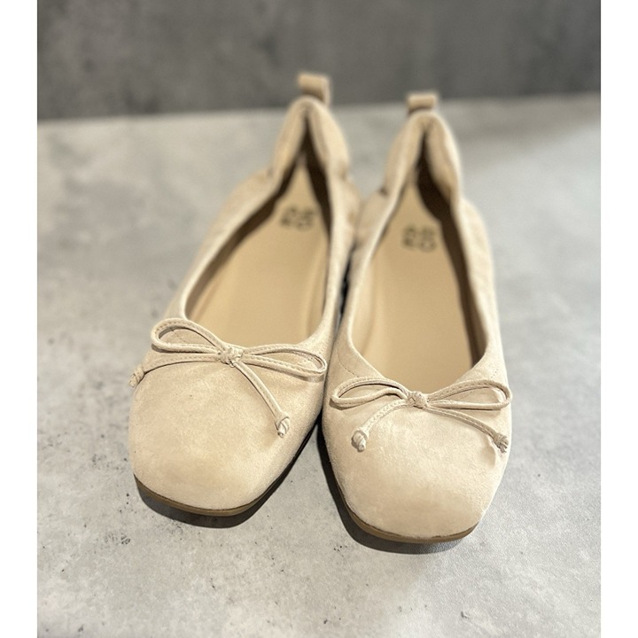 ABEO Cadence Bow Nude Suede Size 8