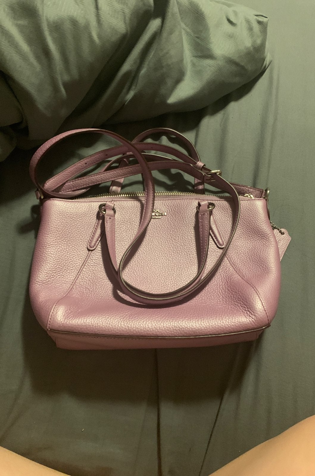 lilac coach purse