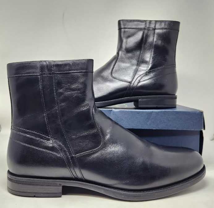 Men's 14 Florsheim Medfield plain toe black zip boots