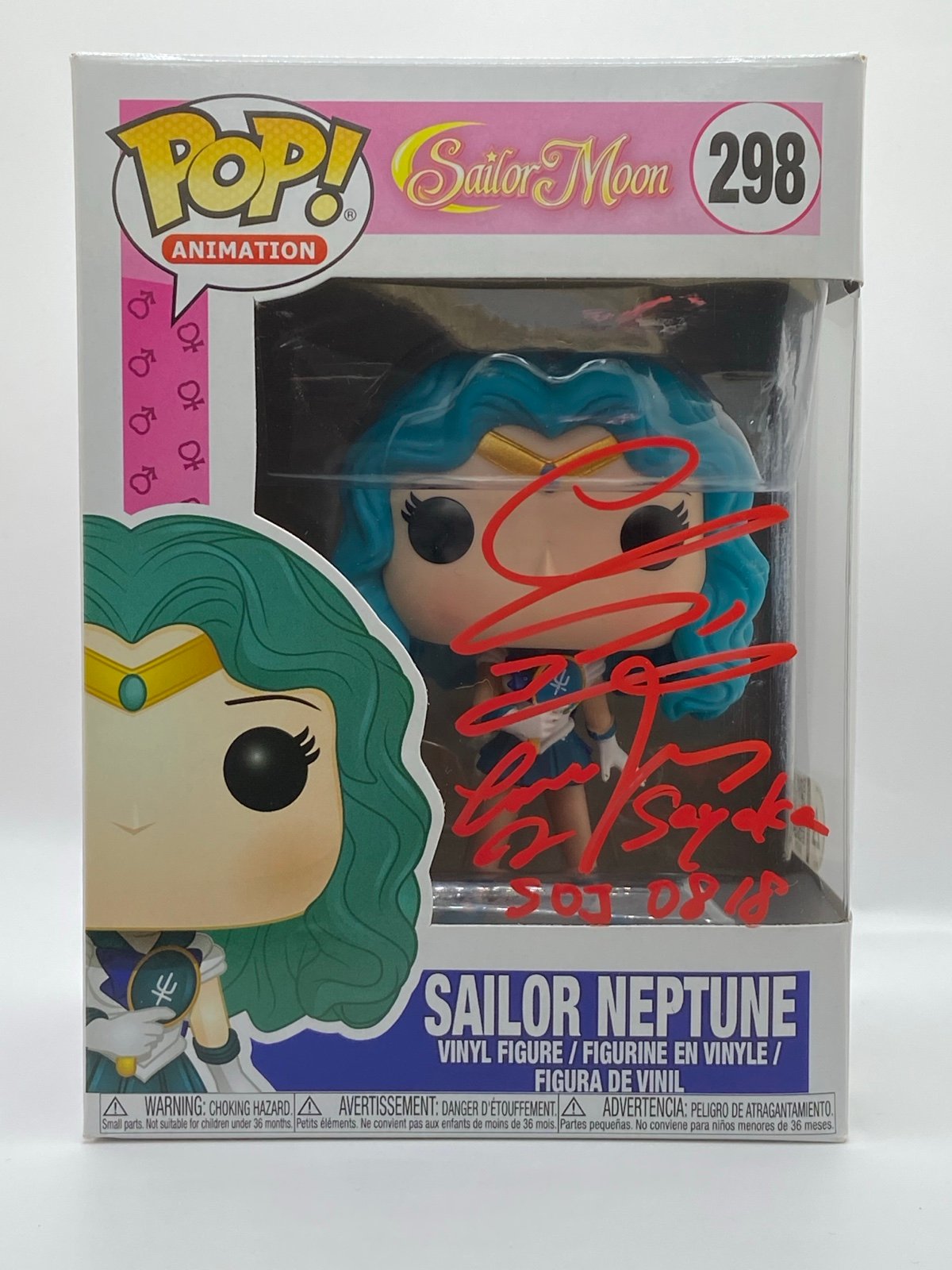 Funko Pop! Vinyl: Sailor Moon - Sailor Neptune Signed By Sayaka Ohara COA
