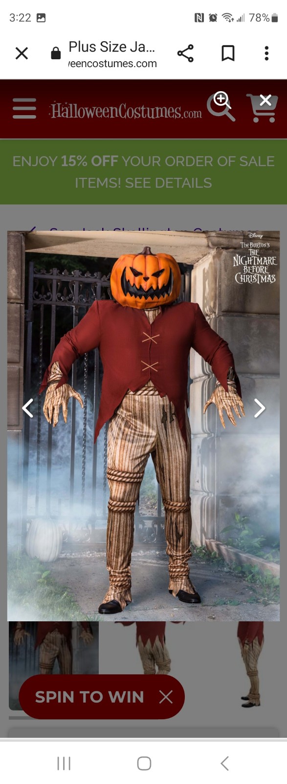 Adult Nightmare Before Christmas costumes