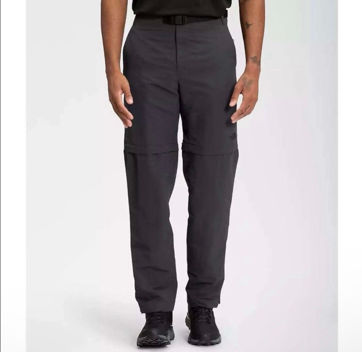 The North Face Paramount Peak I Gray Convertible Pants Men Large Hiking Belt