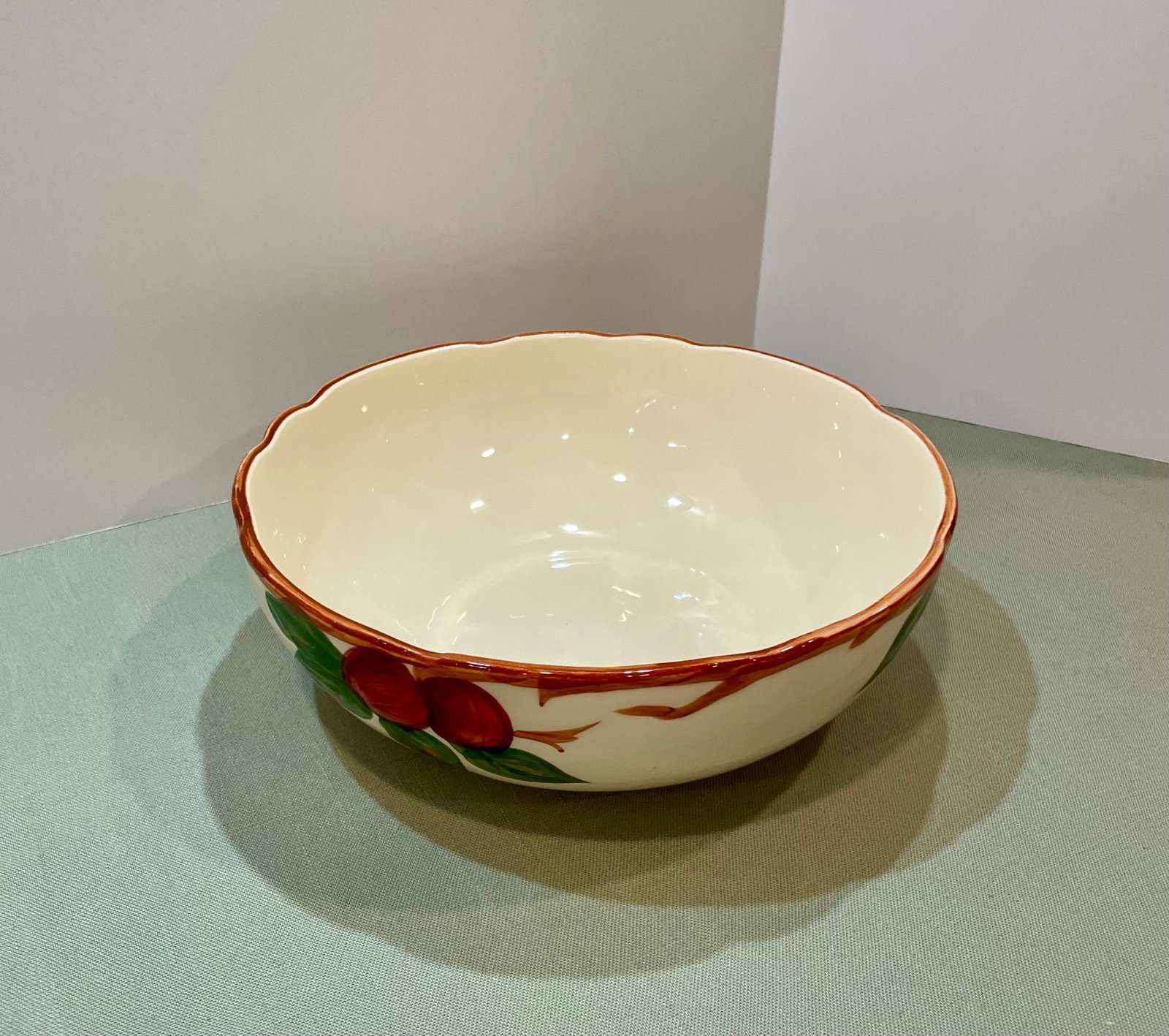 1949-1953 Franciscan Apple China: 10” Salad Serving Bowl (California Backstamp)