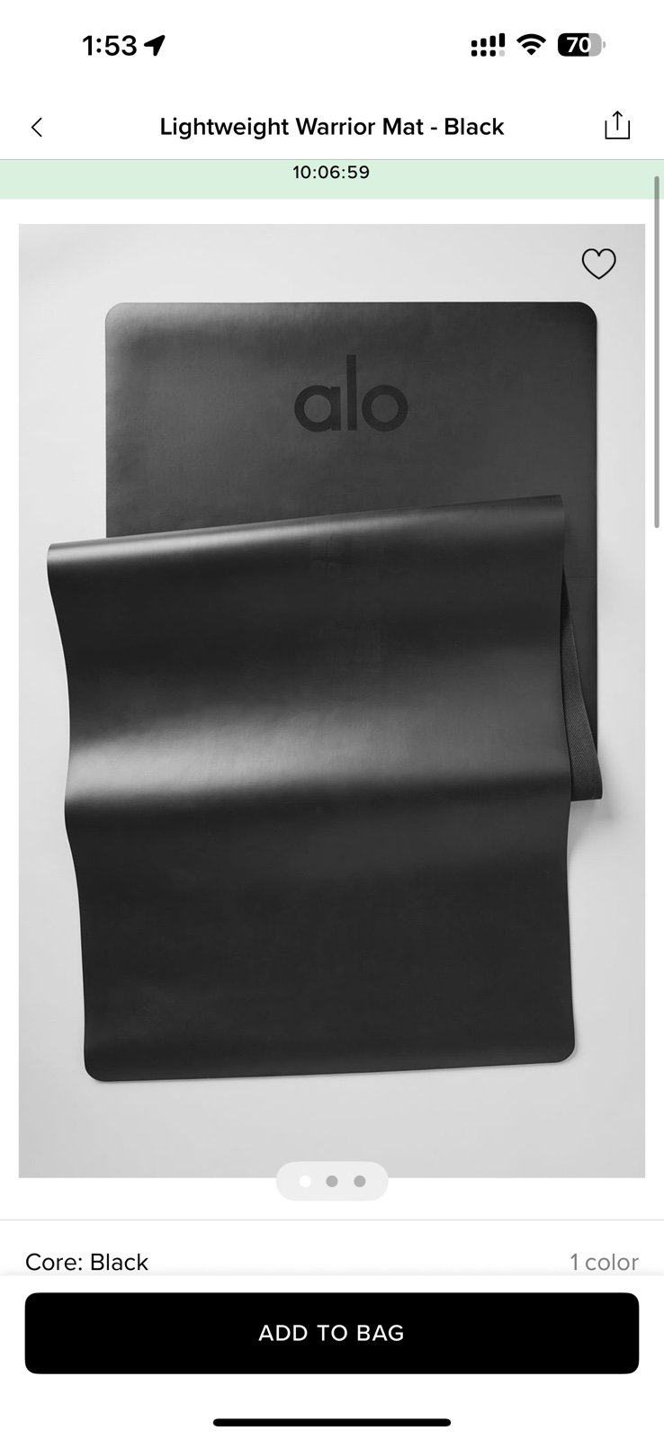 Alo Yoga Mat Black Air Yoga Mat