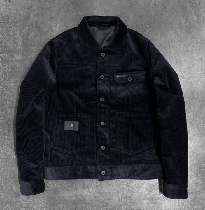 Fall new men's lapel solid color slim work jacket