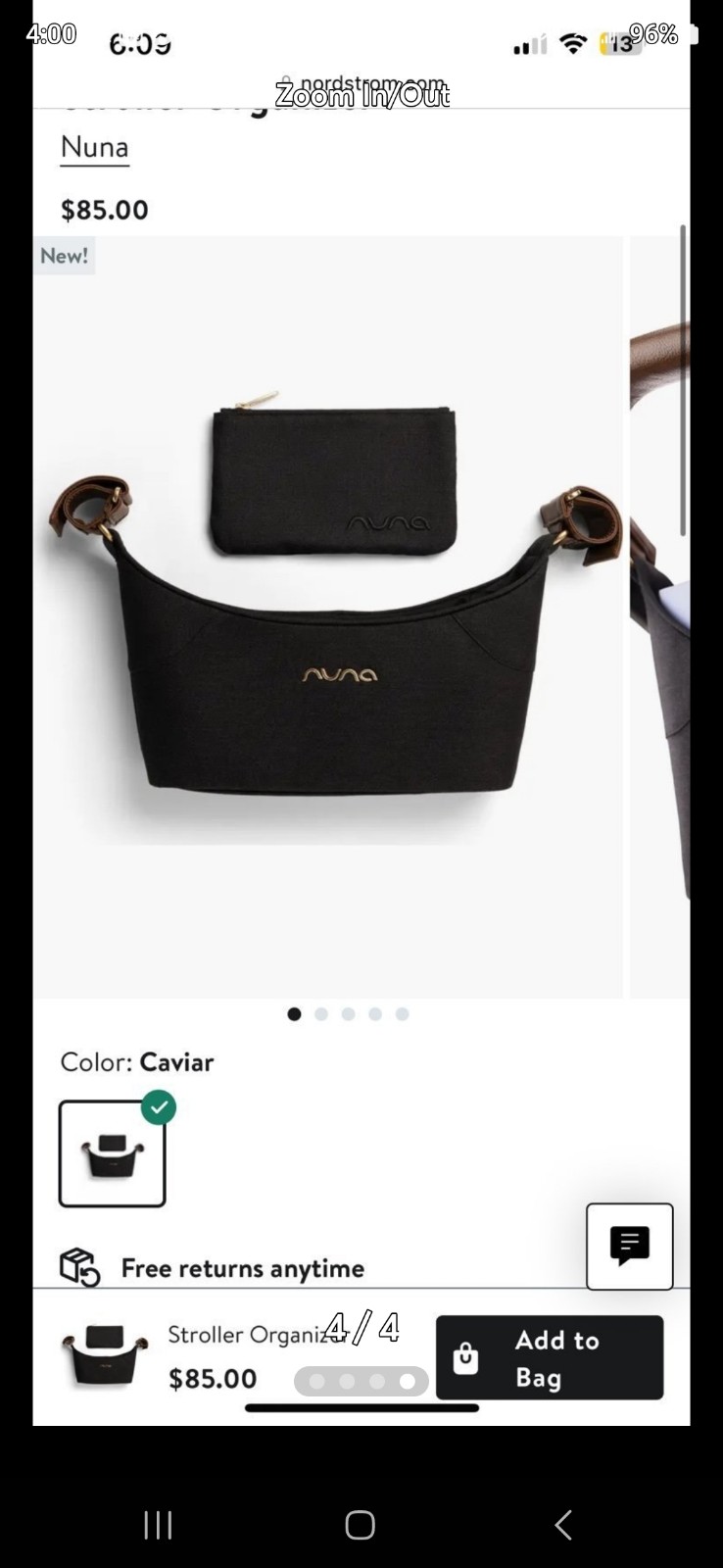 Stroller organizer