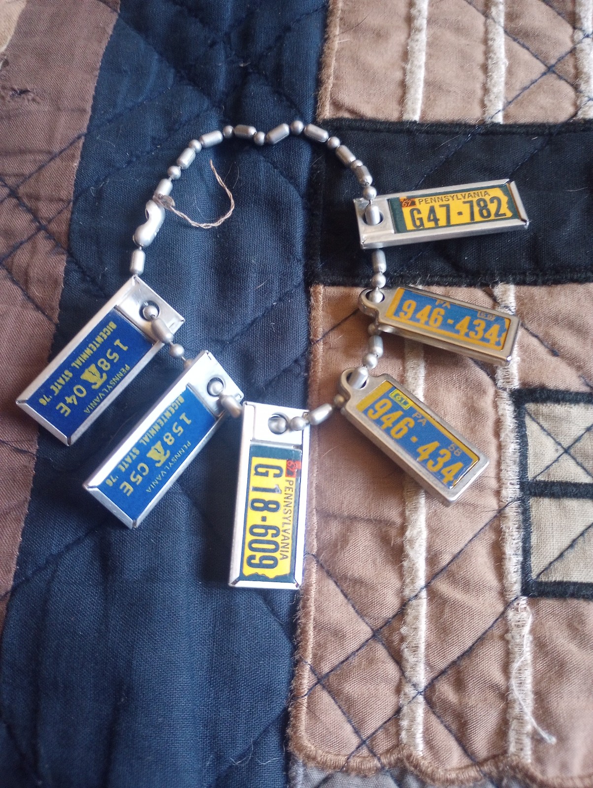 Antique mini licence plates