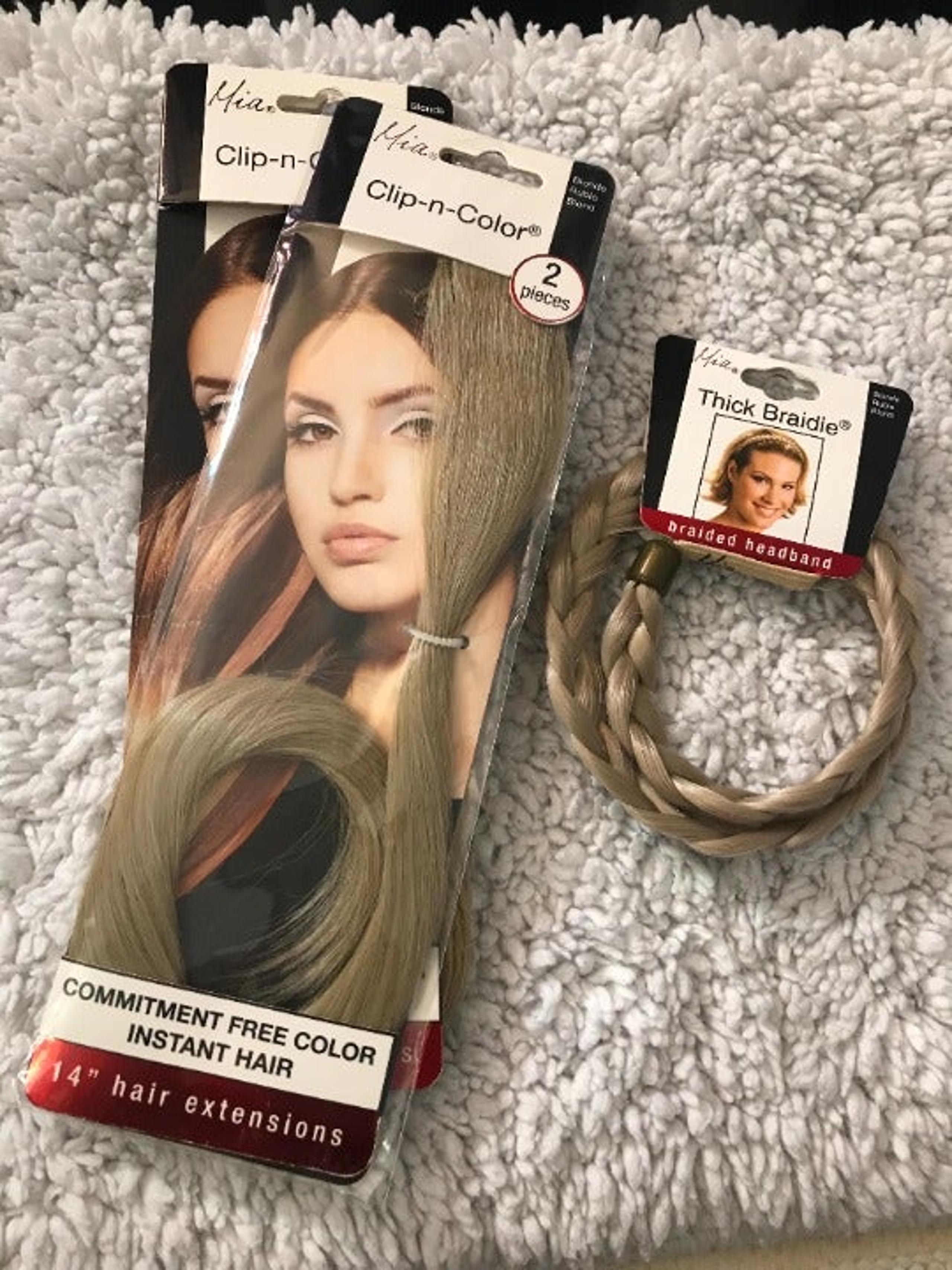 Clip-n-Color & Thin Braidie Mia Set Blonde.