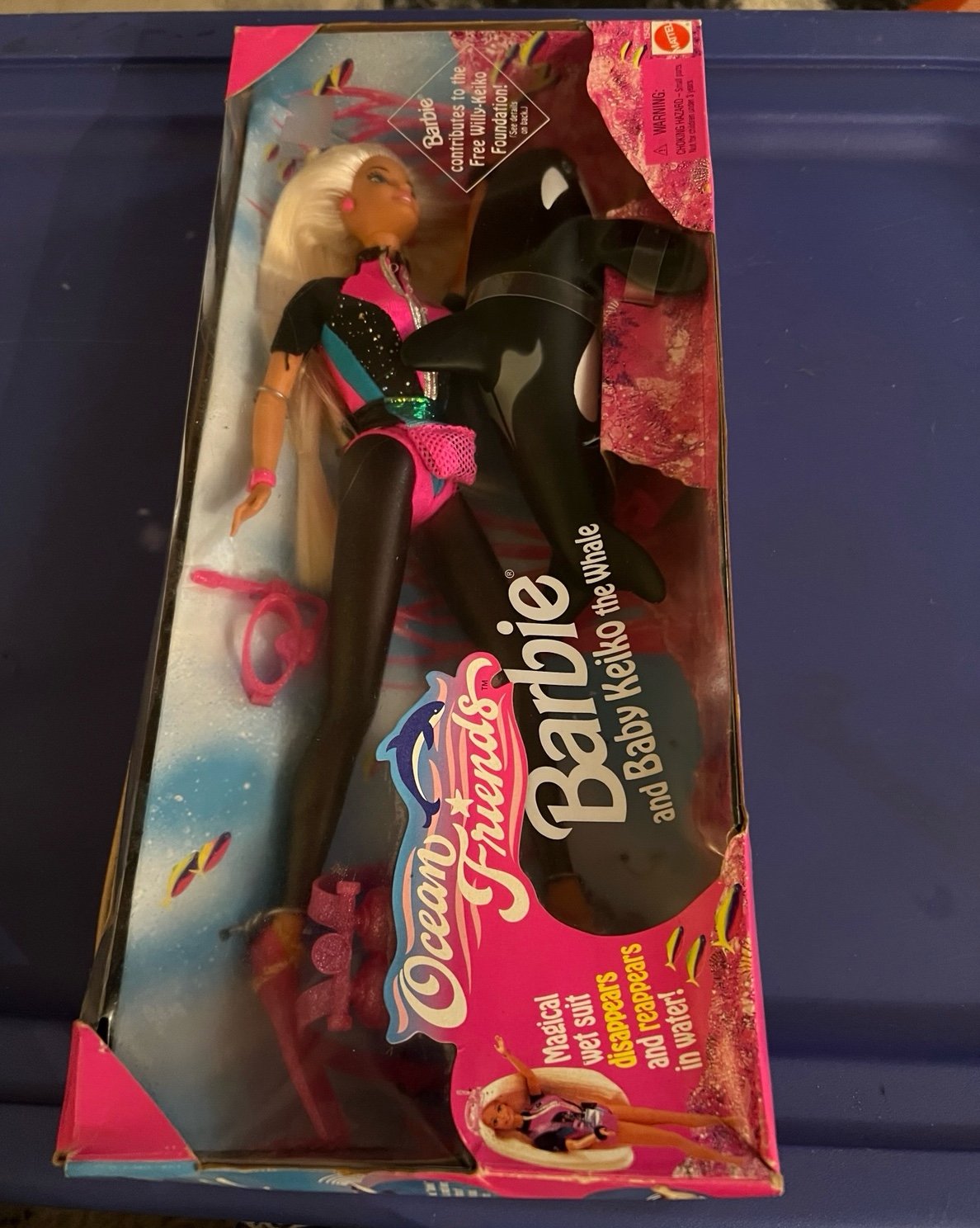 RARE Mattel Ocean Friends Barbie Keiko Whale 1996 NRFB #15428 New in Box