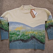 Woolovers Wool Landscape Jumper Sweater size Medium