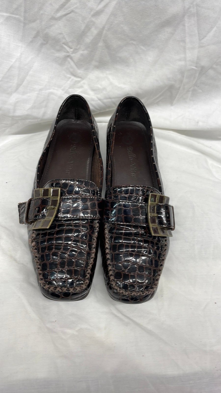 Bella vita leather flat loafers ladies sz 7m